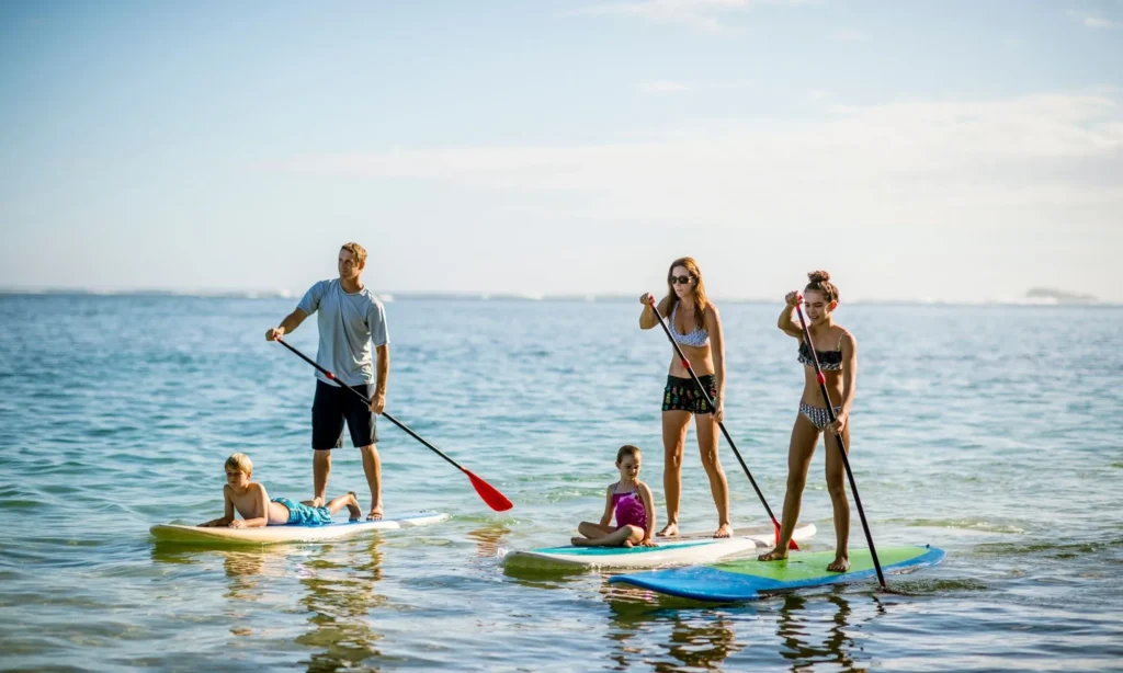 Stand-up paddleboarding at Kelan Beach