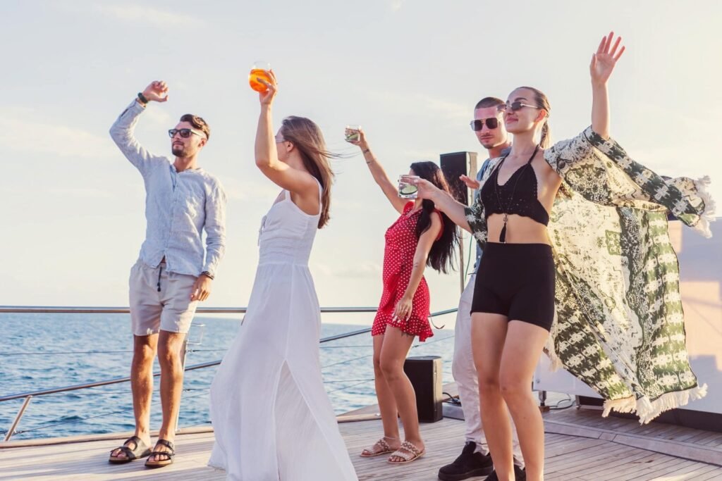 party on a sunset cruise in bali